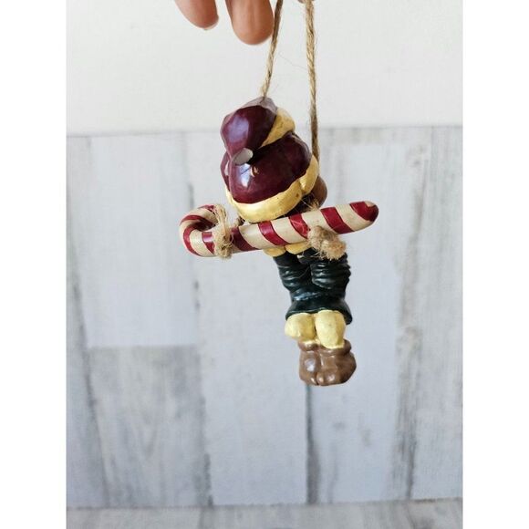 BP? 2001 Santa Candy Cane swing elf ornament Xmas tree - Picture 2 of 8